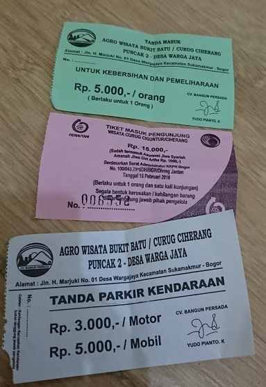 tiket masuk curug ciherang